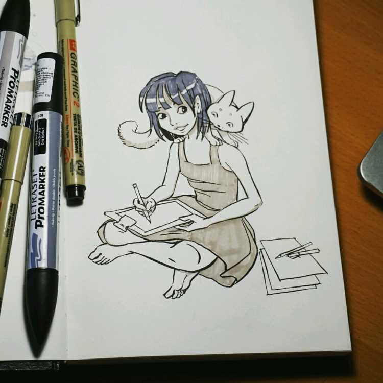 Скетчинг для начинающих ручкой