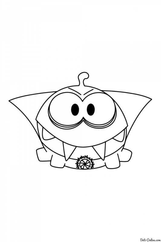 Раскраска ам Ням Супергерой