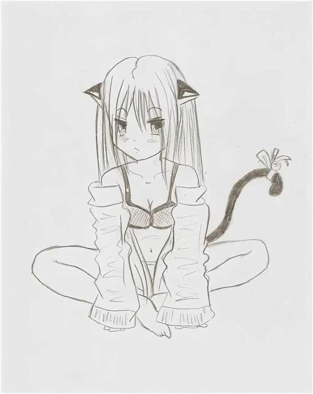 Аниме карандашом в полный рост