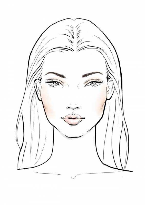 Лицо девушки раскраска