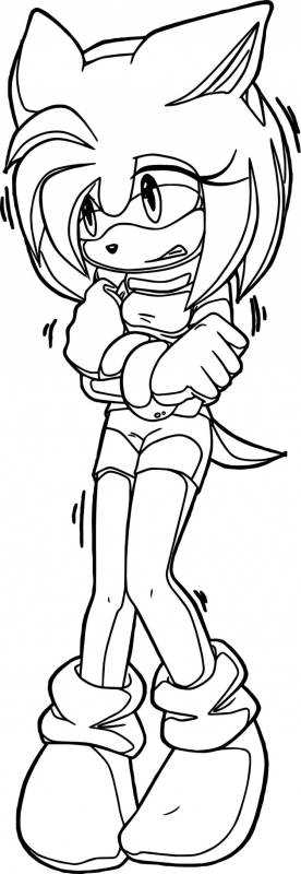 Персонажи Соника Эми Роуз разукрашка