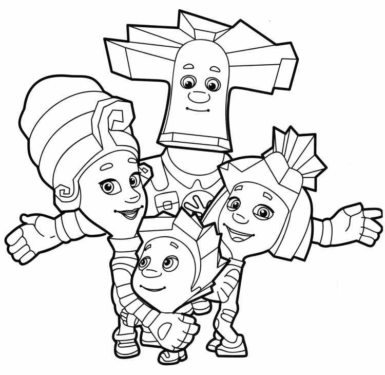 Фиксики Папус раскраска для детей