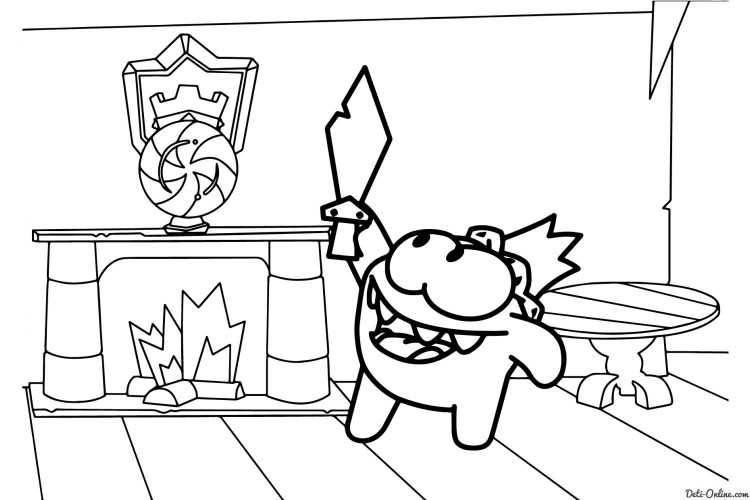 Ням Ням раскраска