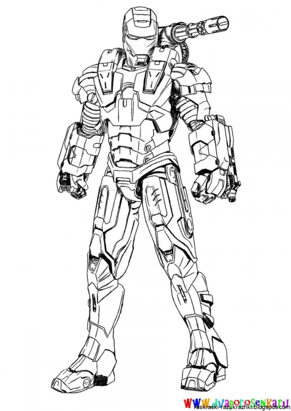 Раскраска Марвел Айрон Мэн