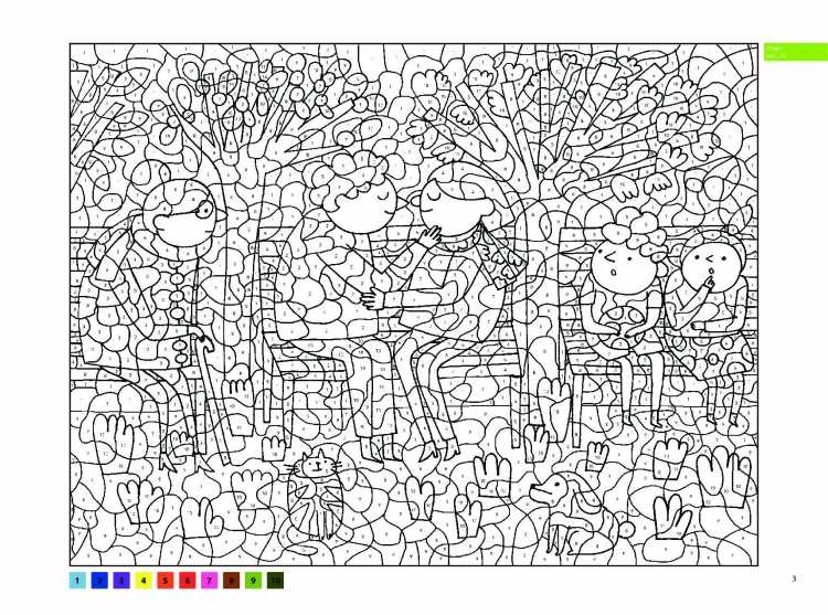 Раскрась картинку по цифрам с примерами до 20