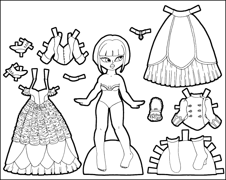 Раскраска кукла