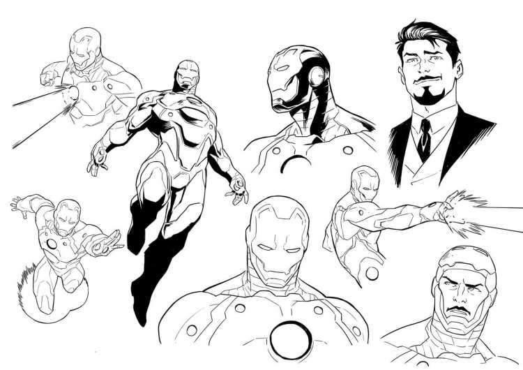 Раскраски Железный человек Марк 25 Страйкер