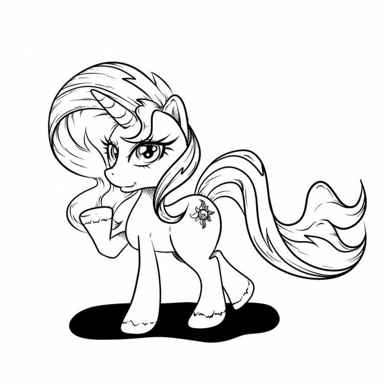 Разукрашку пони Сансет Шиммер