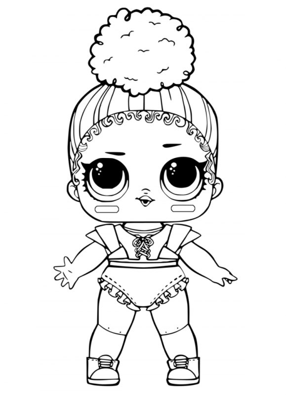 Кукла ЛОЛ рассвет раскраска