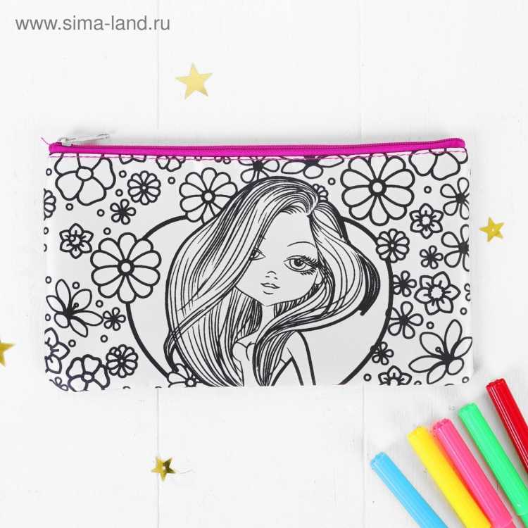 Раскраска пенал школьный