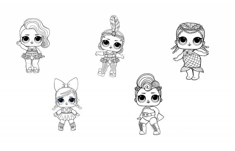 Куклы ЛОЛ чёрно белые