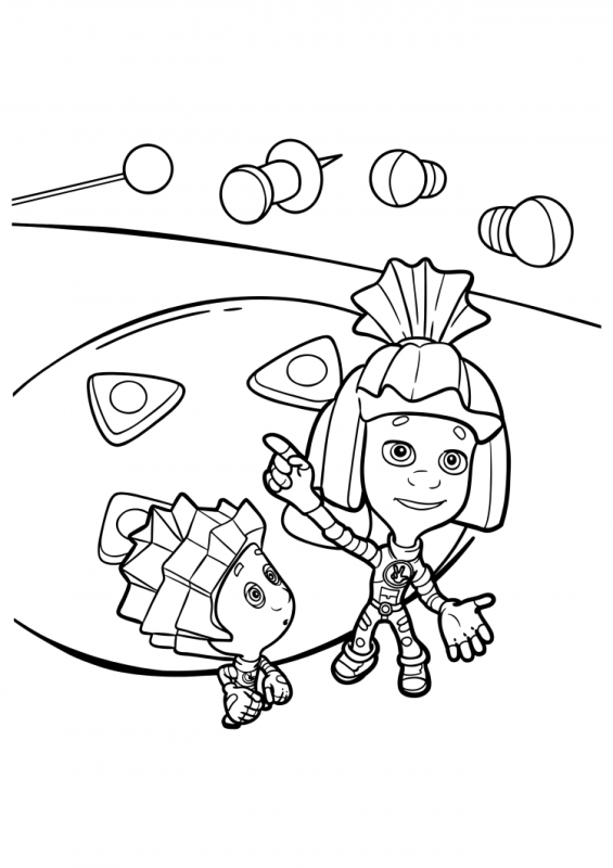 Дедус из Фиксиков раскраска