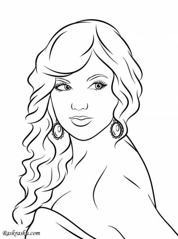 Контур лица для рисования для детей