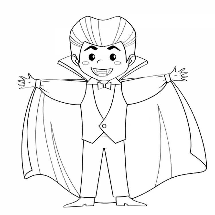 Семья вампиров раскраска