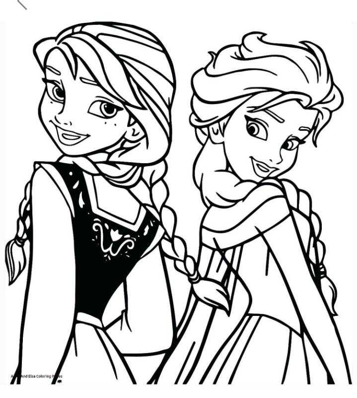 Раскраска Эльза и Анна из холодного сердца