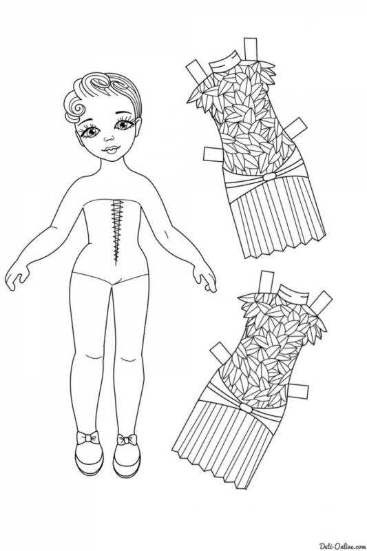 Раскраска девочка в купальнике