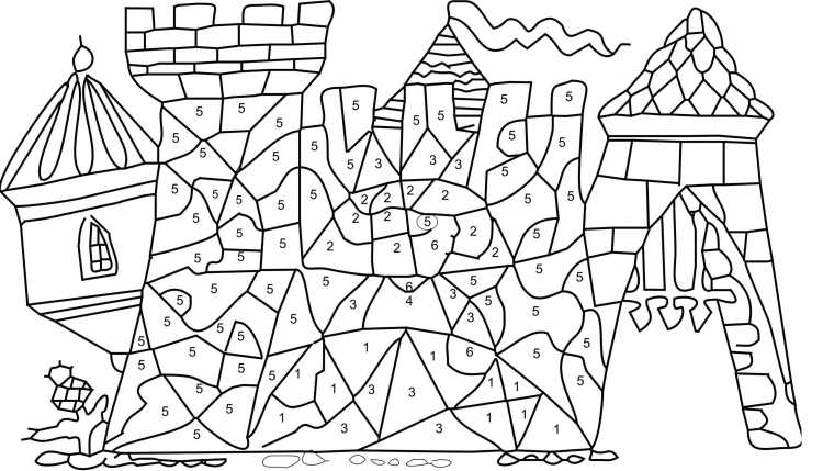 Раскраски по номерам математические