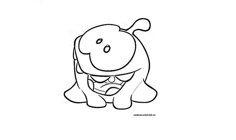 Ам Ням паук раскраска