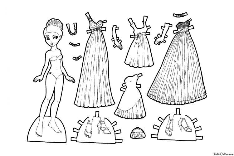 Куклы с одеждой для вырезания