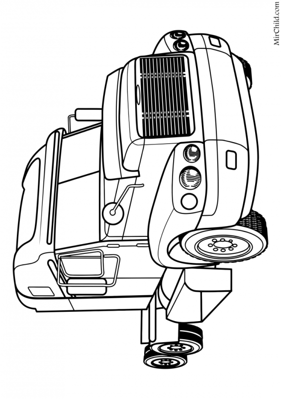 Грузовик Фредлайнер раскраска
