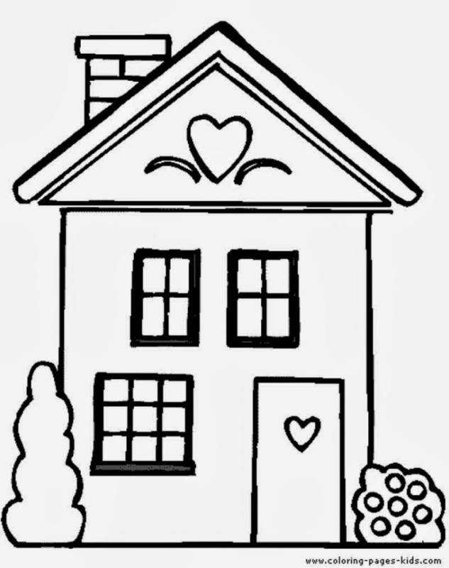 Дачный домик раскраска