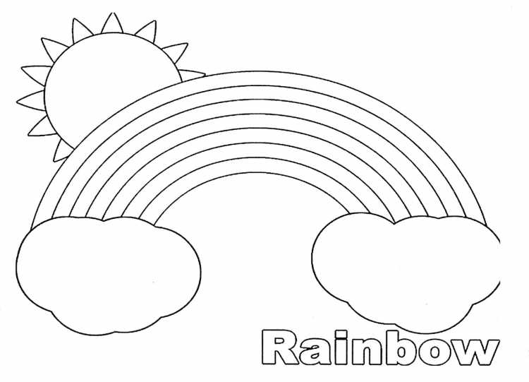 Пустая Радуга для раскрашивания