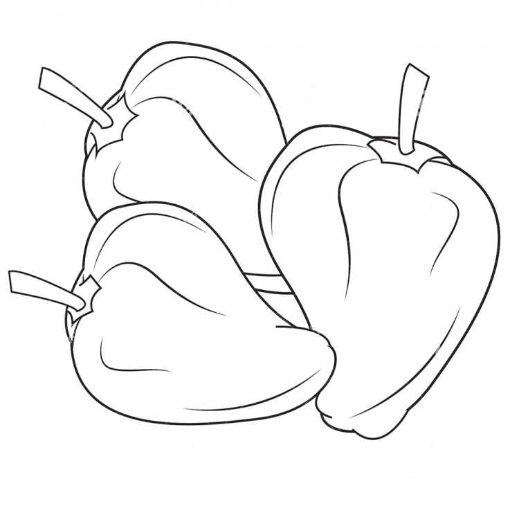 Перец раскраска для детей