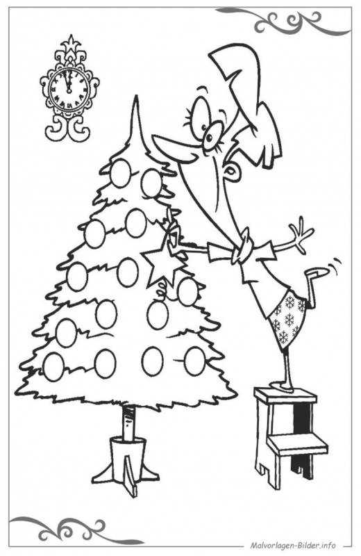 Раскраска новогодние традиции