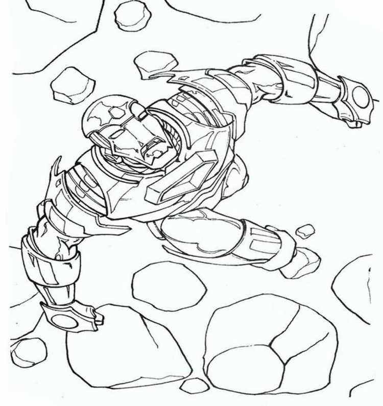 Железный человек срисовать