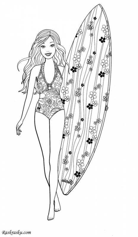 Кукла вырезалка раскраска