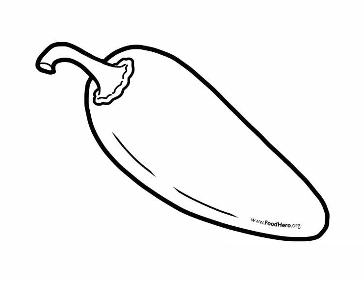 Острый перец раскраска