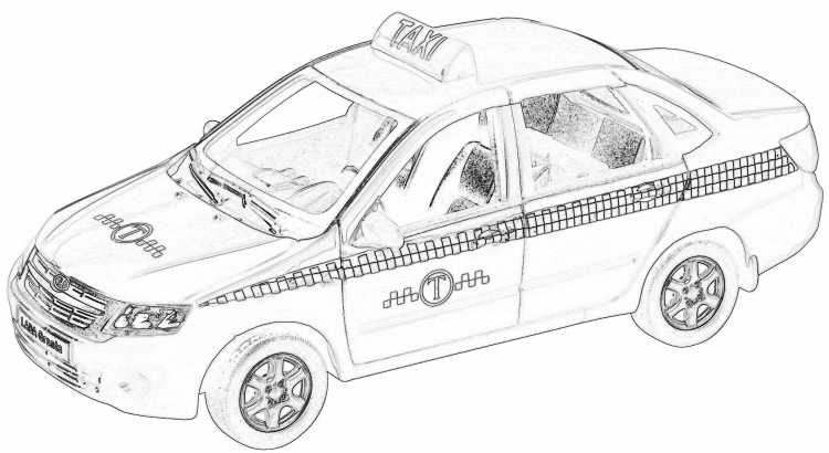 Лада Приора нарисованная сбоку