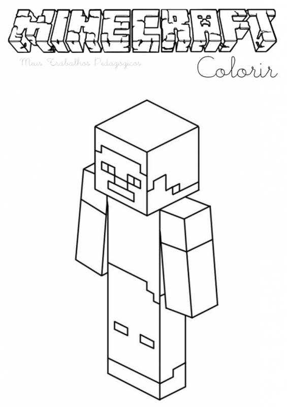 Раскраска лего майнкрафт Стив