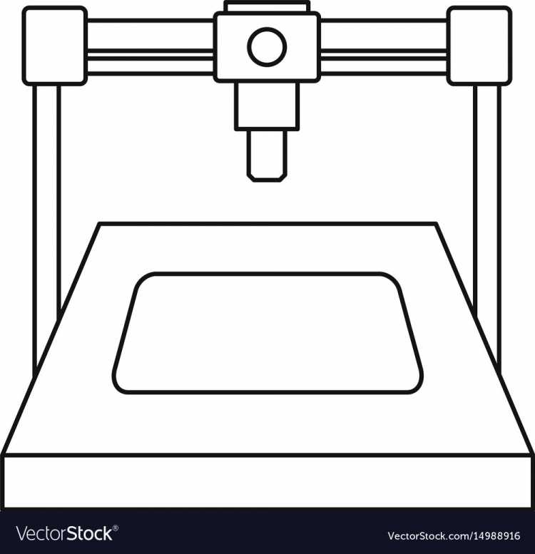 3д принтер нарисованный