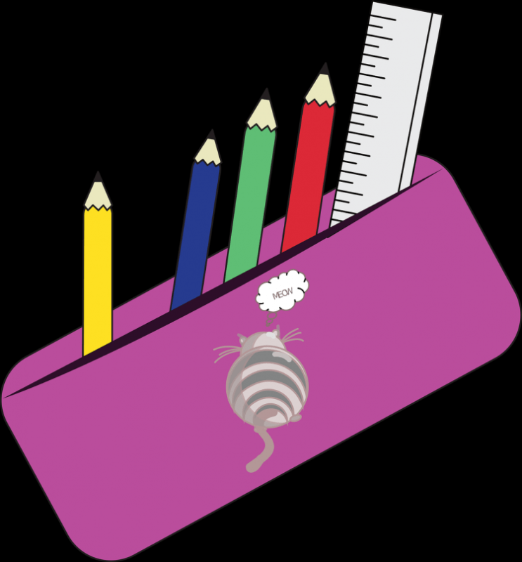 Пенал на прозрачном фоне