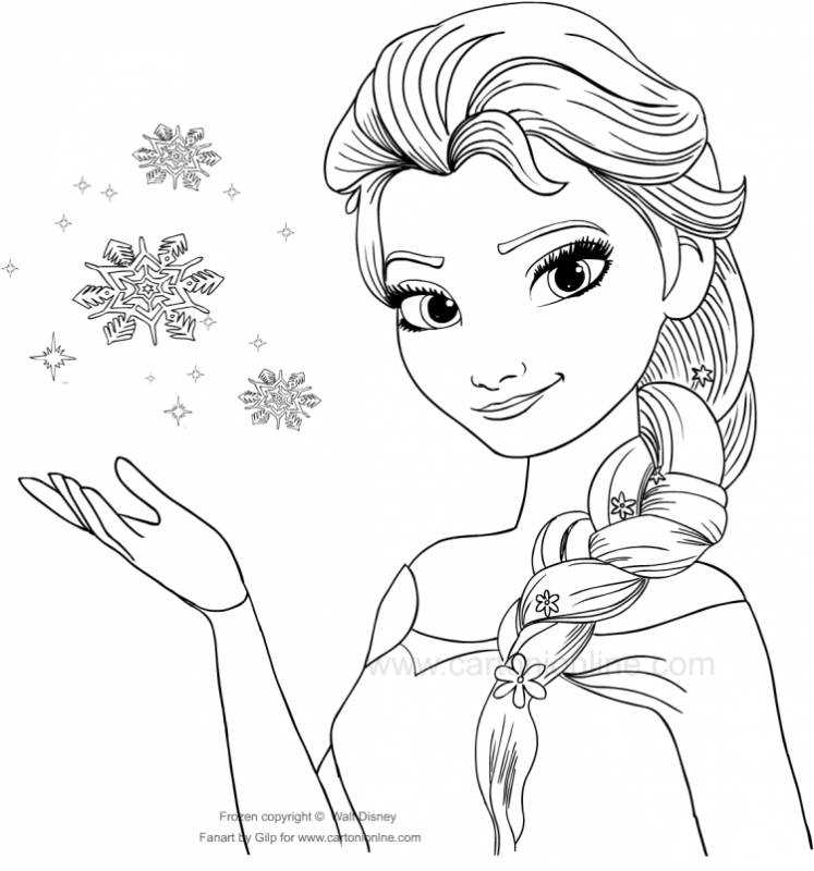 Раскраска Эльза и Анна и Рапунцель