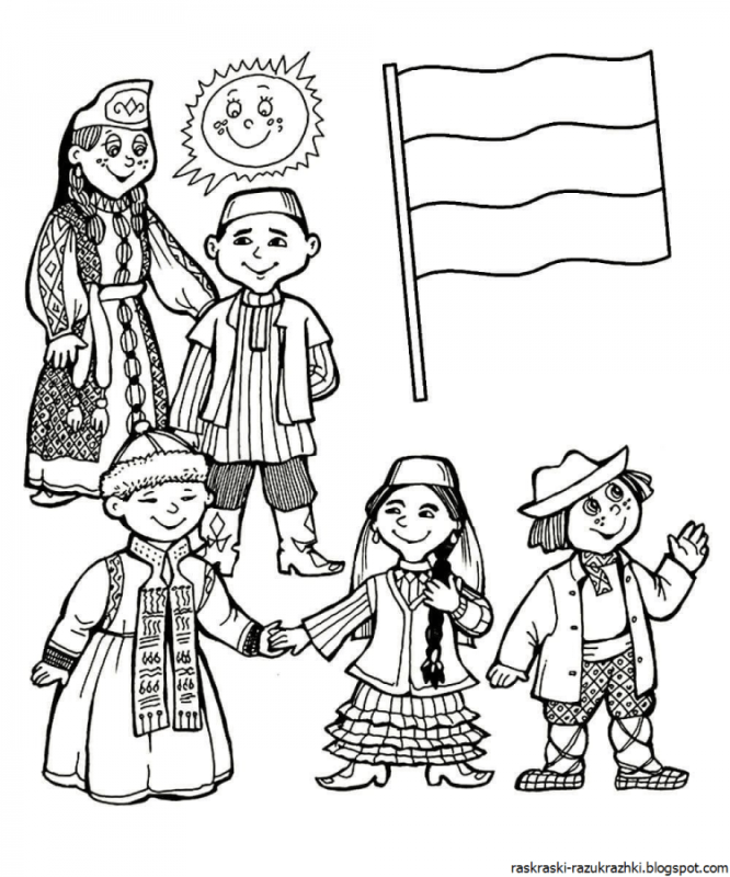 День народного единства раскраска