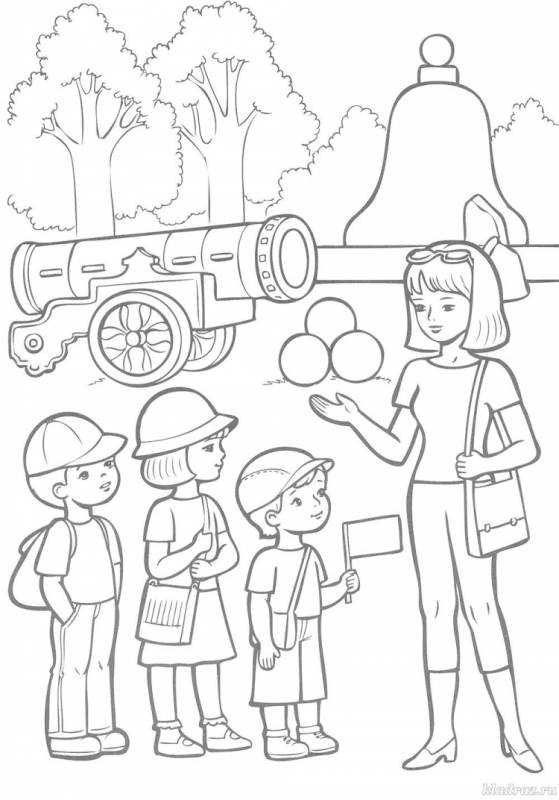 День России раскраски для детей