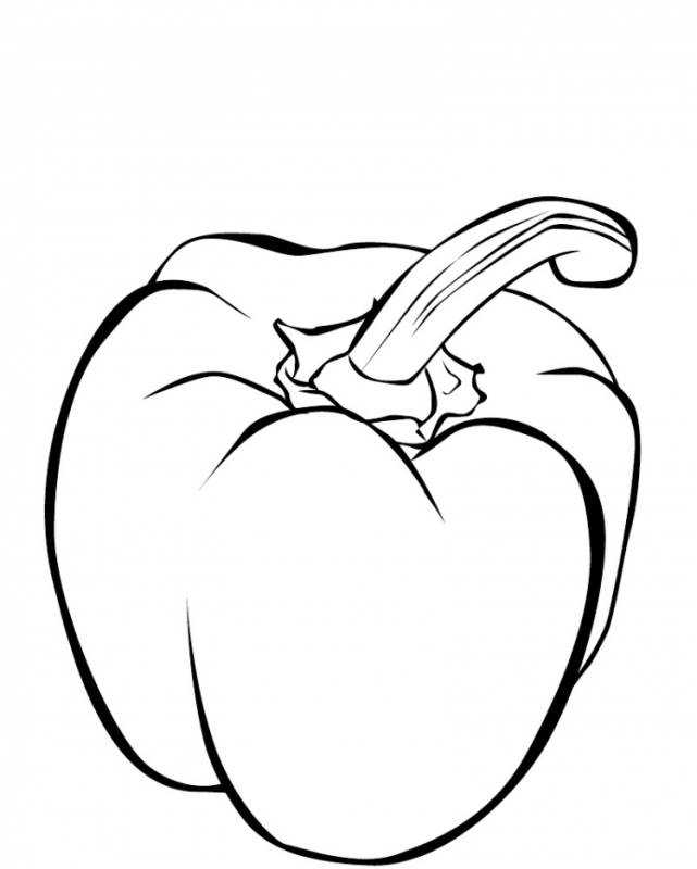 Перец раскраска для детей