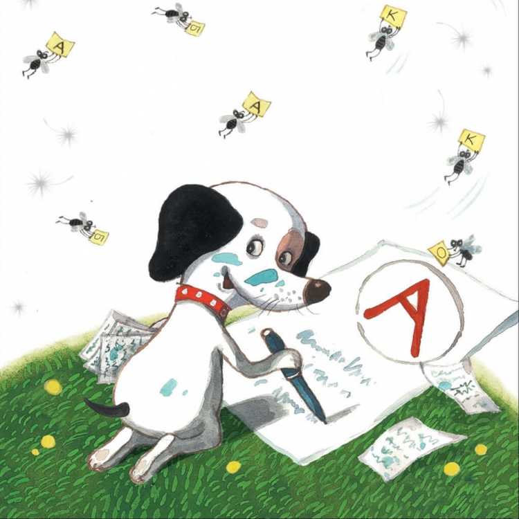 Раскраска красками собачка