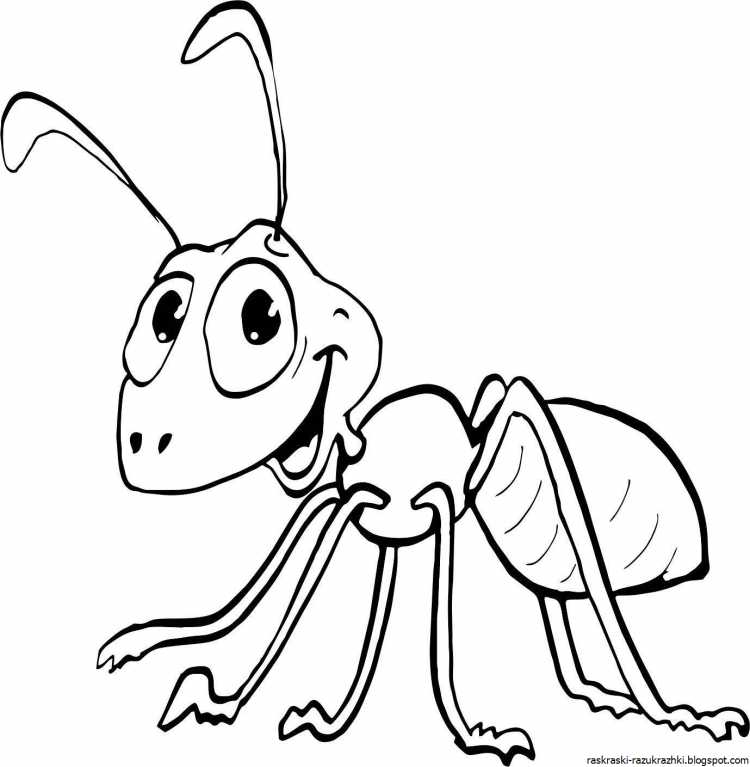 Раскраска для детей Муравейник и муравей