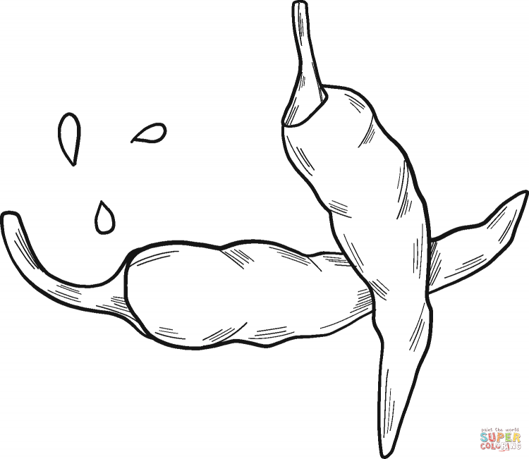 Перец раскраска для детей