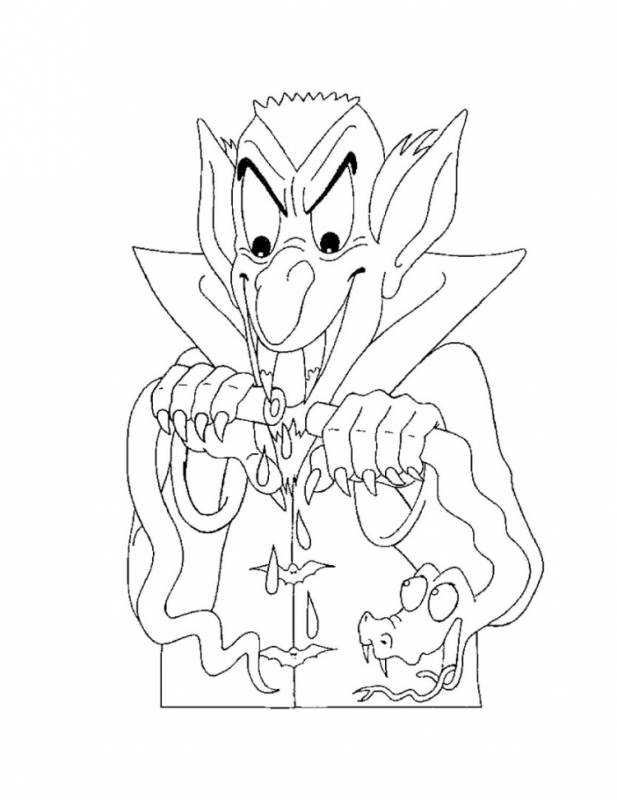 Раскраска маска вампира