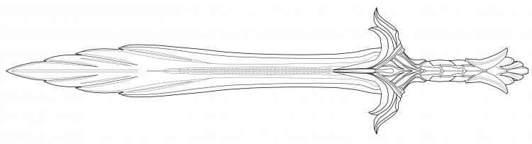 Меч раскраска