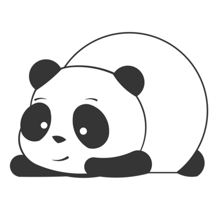 Раскраска маленькая пандачки