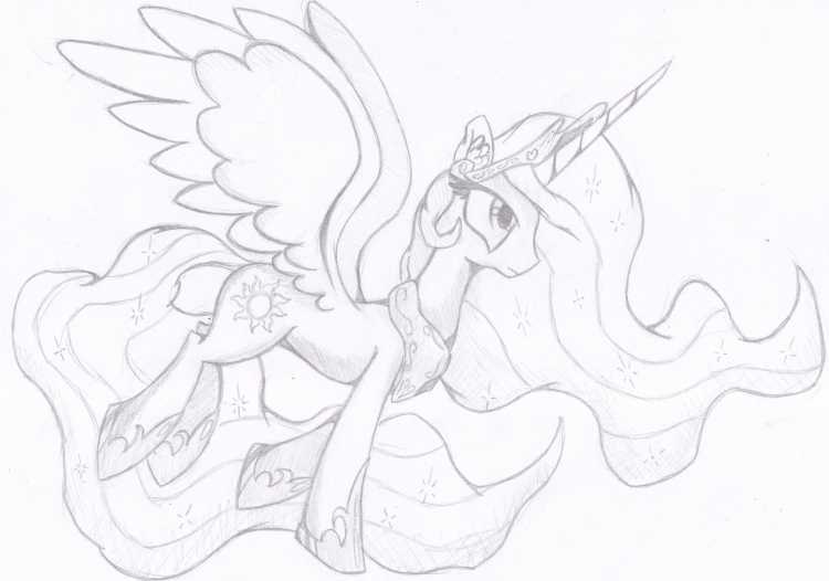 Рисования принцесса Селестия