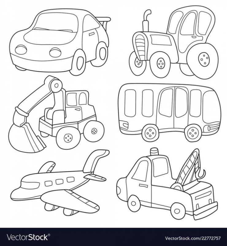 Самолеты. Раскраска