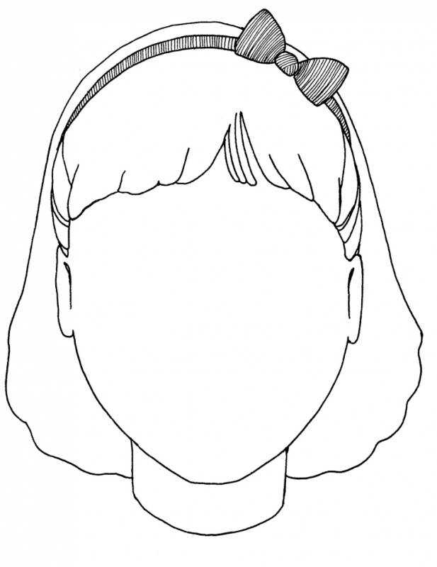 Контур лица женщины