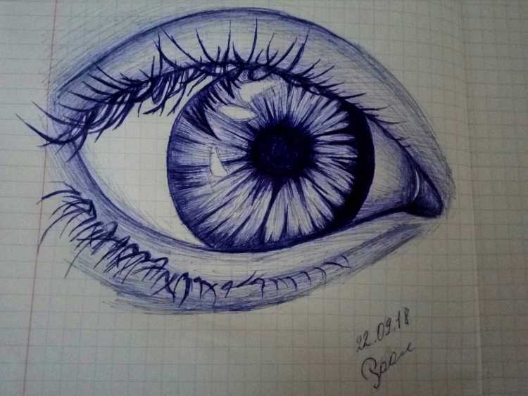 Красивый глаз ручкой