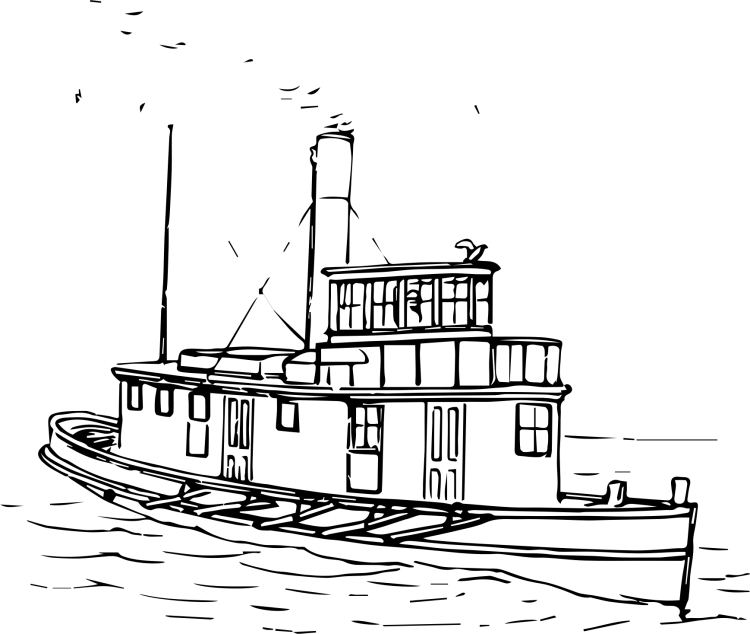 Пароход иллюстрация